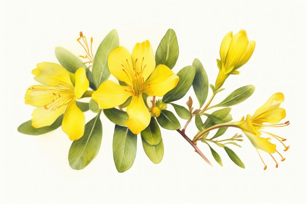 Flower blossom yellow plant. AI generated Image by rawpixel.