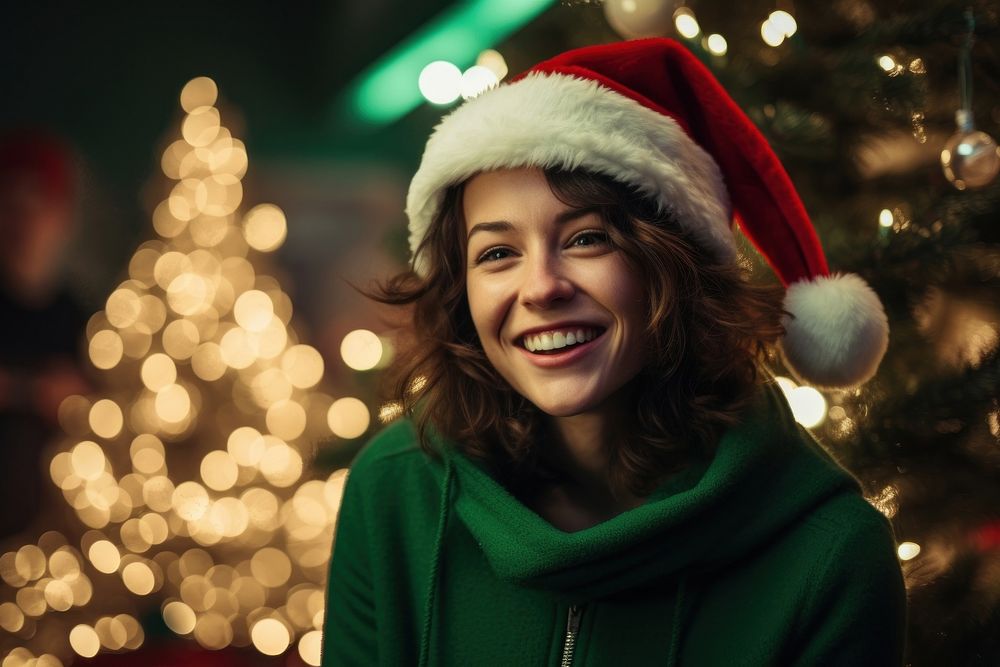 Christmas cheerful portrait laughing. AI generated Image by rawpixel.