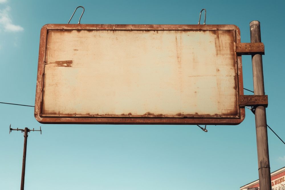 Vintage sign billboard advertisement architecture. AI generated Image by rawpixel.