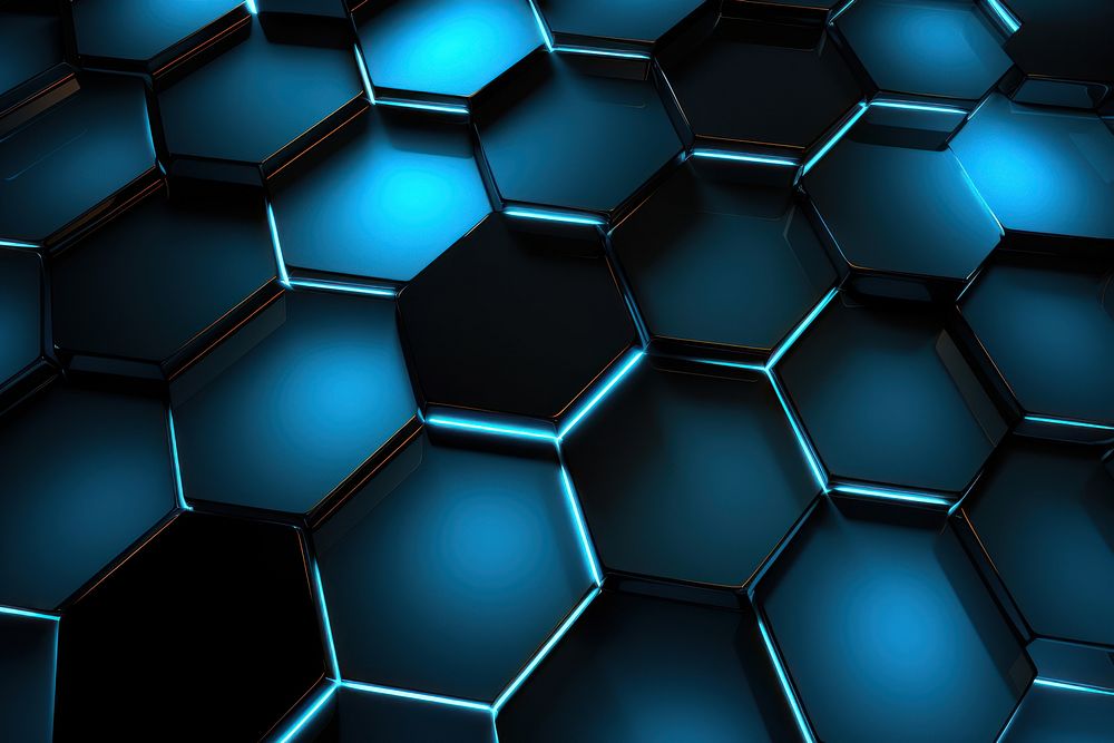 Backgrounds honeycomb pattern black. AI generated Image by rawpixel.