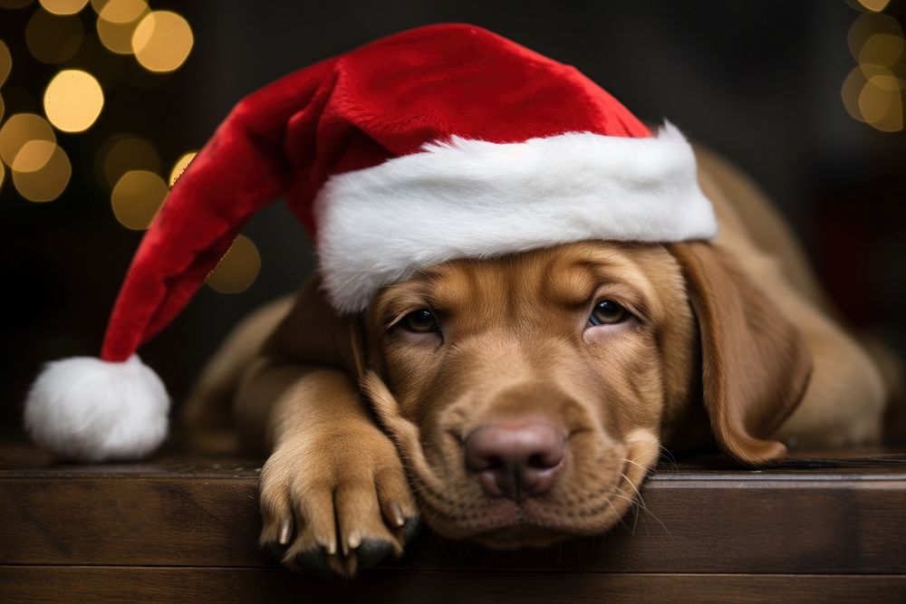 Puppy christmas mammal animal. AI generated Image by rawpixel.