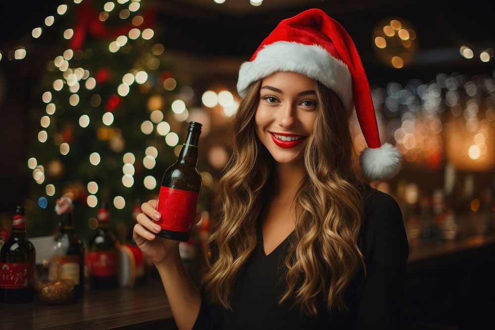 Christmas cheerful portrait holiday. AI generated Image by rawpixel.
