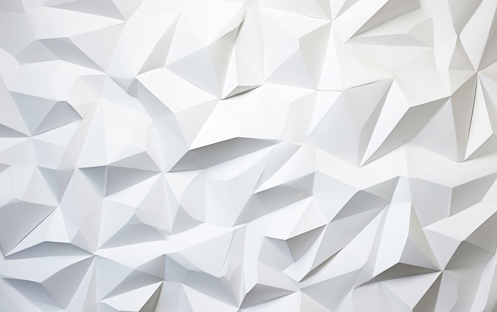 Paper triangles white line wall. AI generated Image by rawpixel.