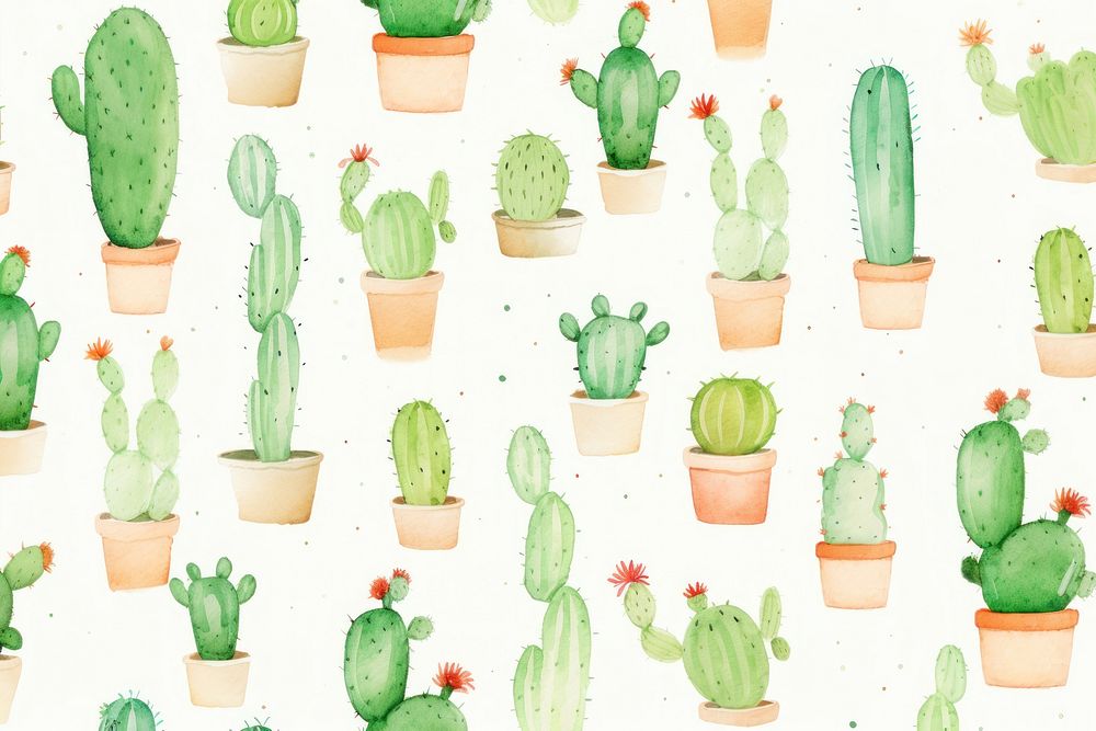 Cactus backgrounds outdoors pattern. AI generated Image by rawpixel.