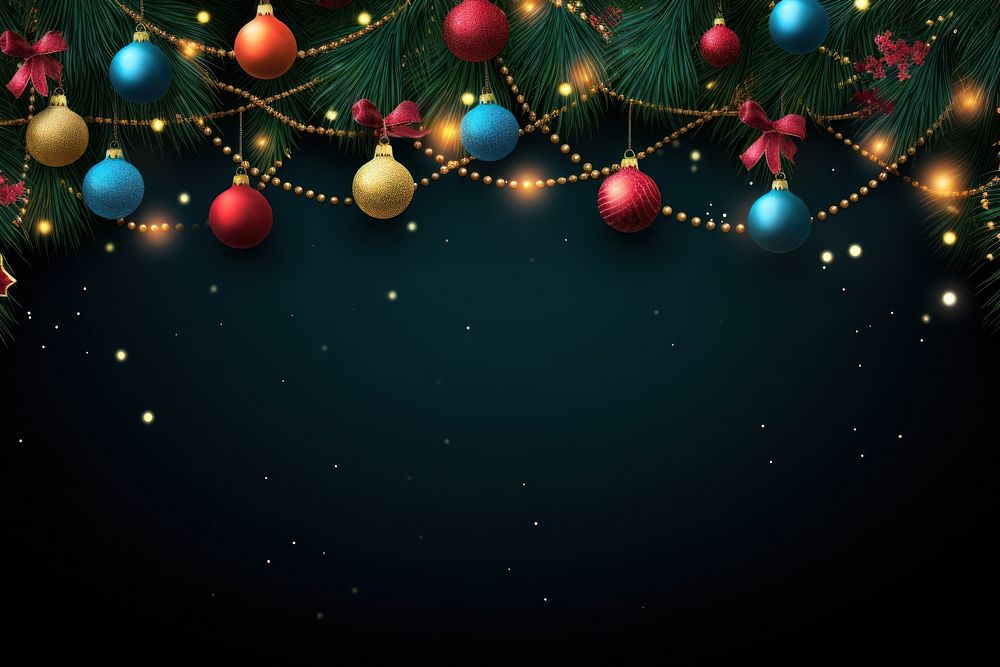 Christmas lights christmas backgrounds decoration. AI generated Image by rawpixel.