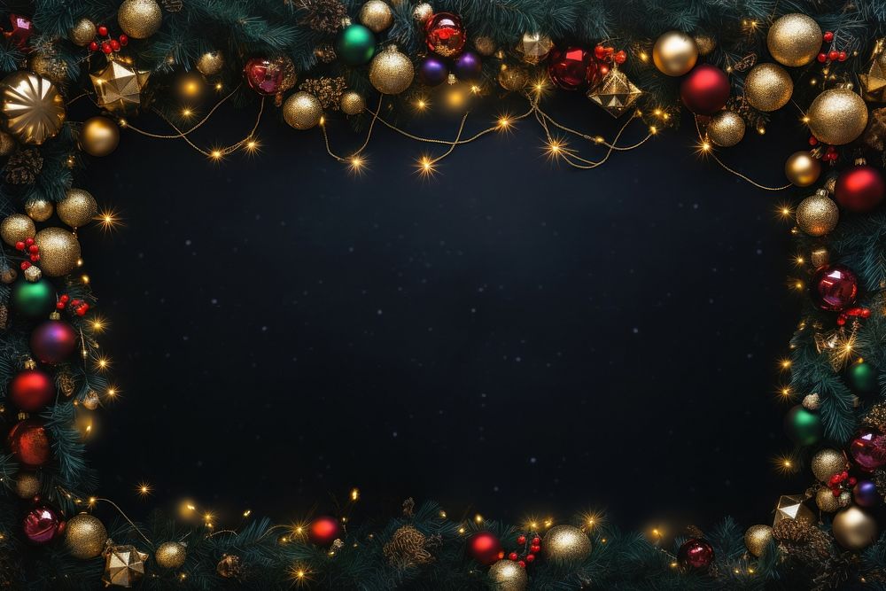 Christmas backgrounds decoration light. AI generated Image by rawpixel.