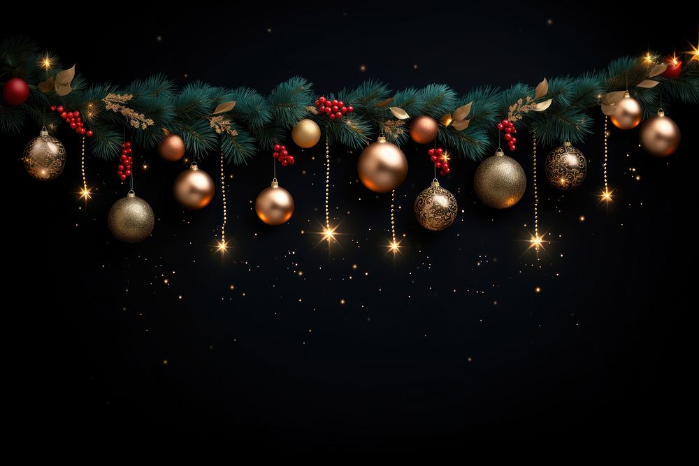 Christmas decoration glowing nature. AI generated Image by rawpixel.