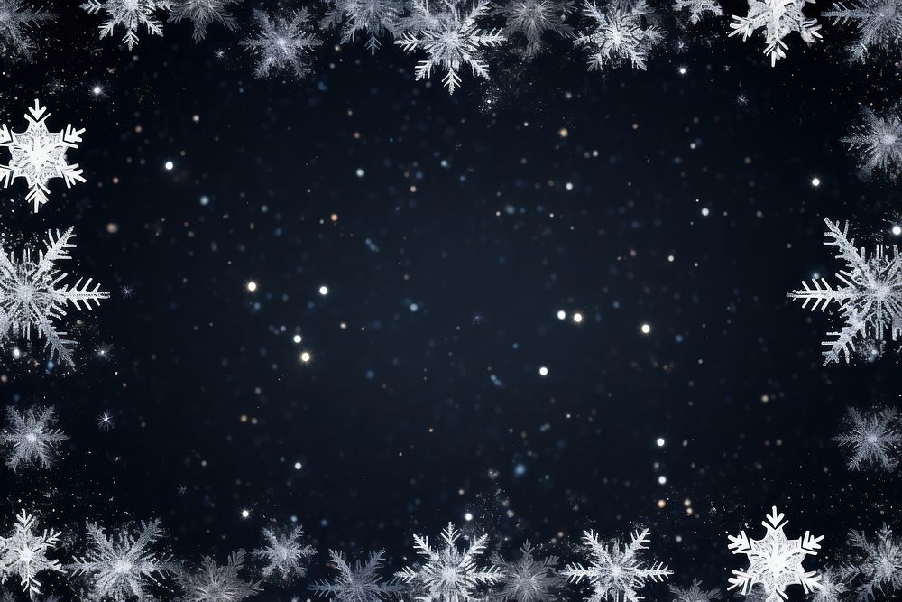 Snowflake backgrounds shape night. AI generated Image by rawpixel.