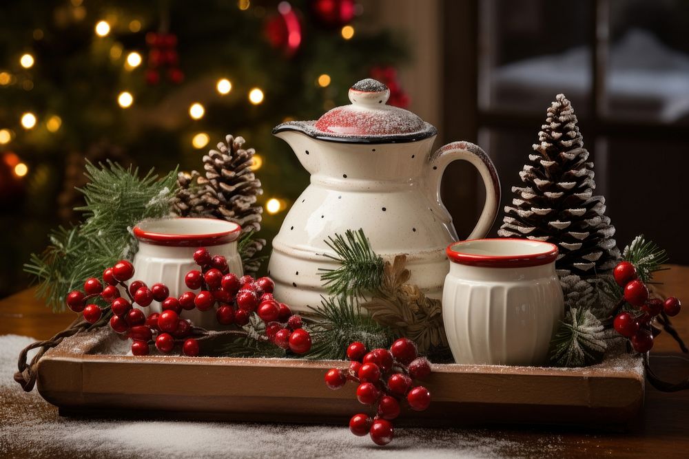 Christmas decoration cup red. AI generated Image by rawpixel.