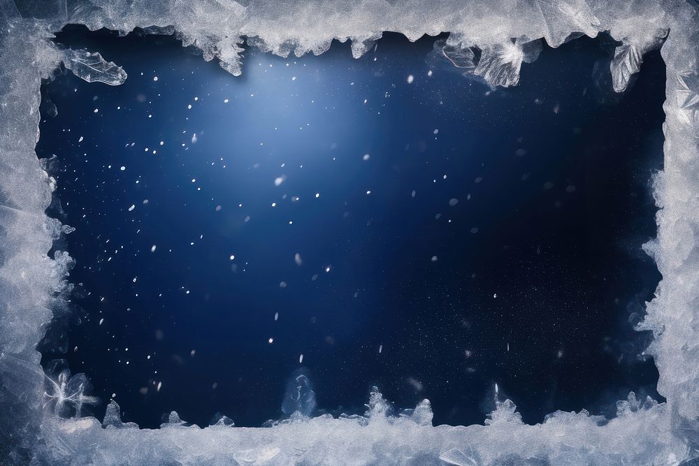 Icy frost crystal border backgrounds light reflection. AI generated Image by rawpixel.