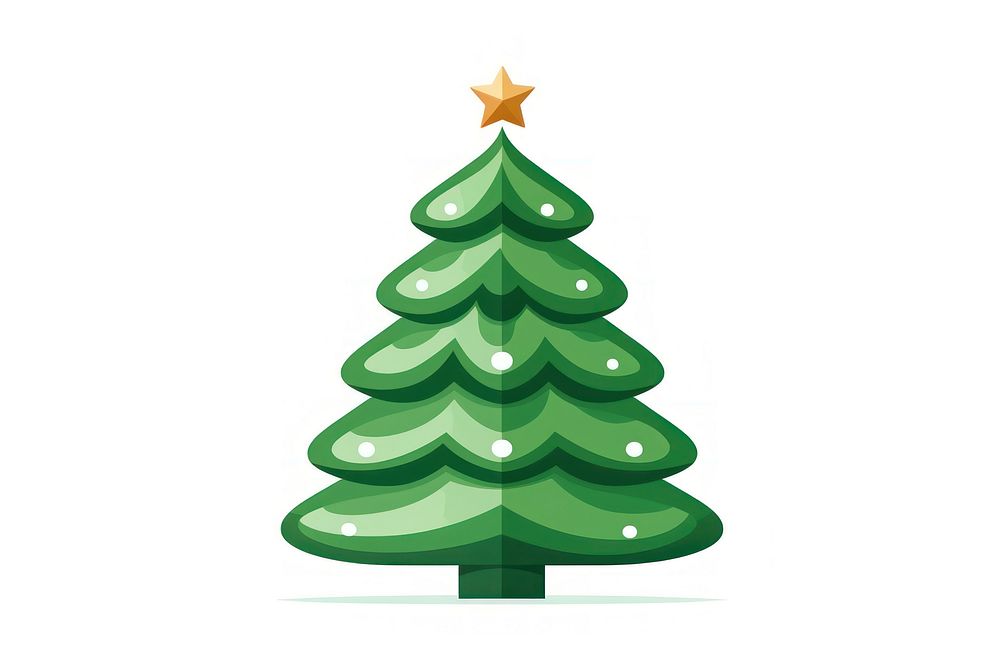 A christmas tree plant fir white background. AI generated Image by rawpixel.