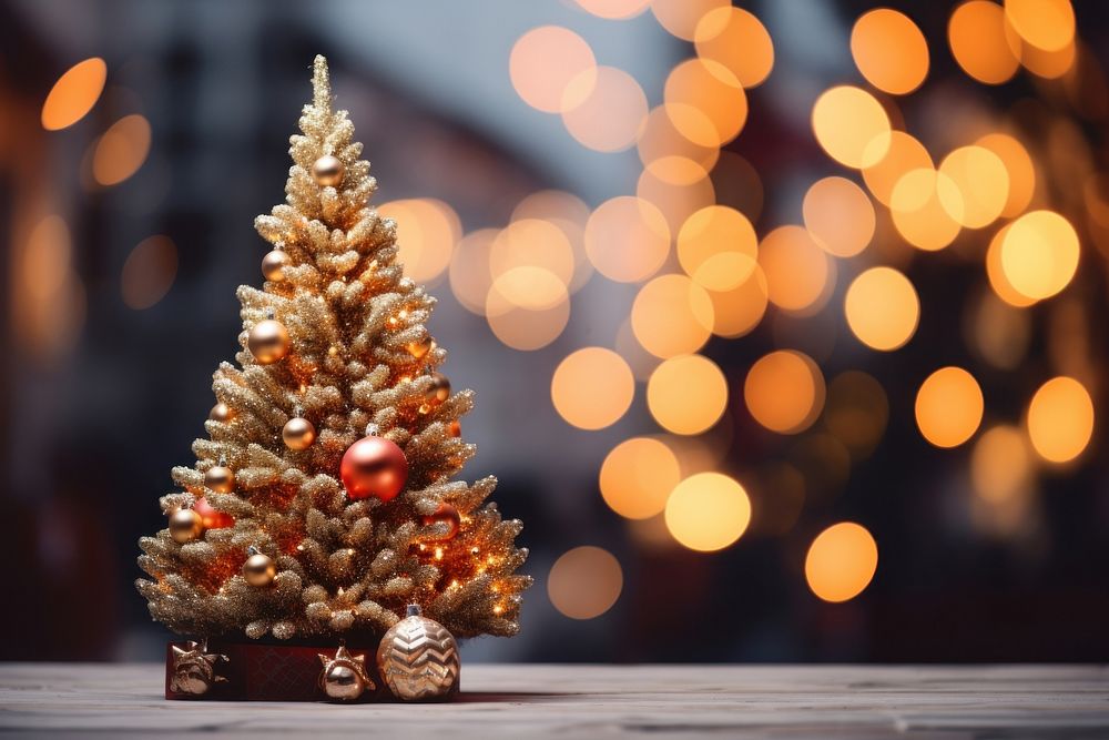 Decorated Christmas christmas outdoors night. AI generated Image by rawpixel.