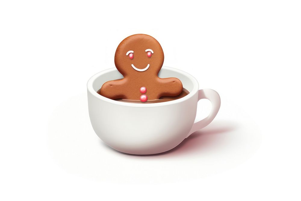 Gingerman cup gingerbread coffee. AI generated Image by rawpixel.