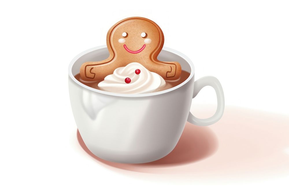 Gingerman cup gingerbread dessert. AI generated Image by rawpixel.