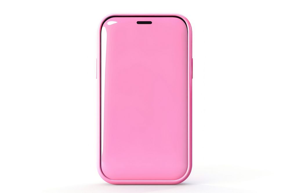 Phone screen pink white background. AI generated Image by rawpixel.