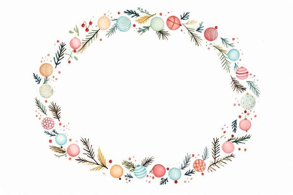A cute christmas wreath border pattern accessories creativity. AI generated Image by rawpixel.