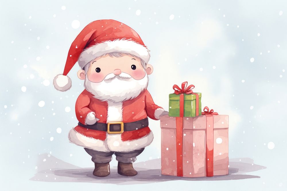A cute santa claus gift celebration decoration. AI generated Image by rawpixel.