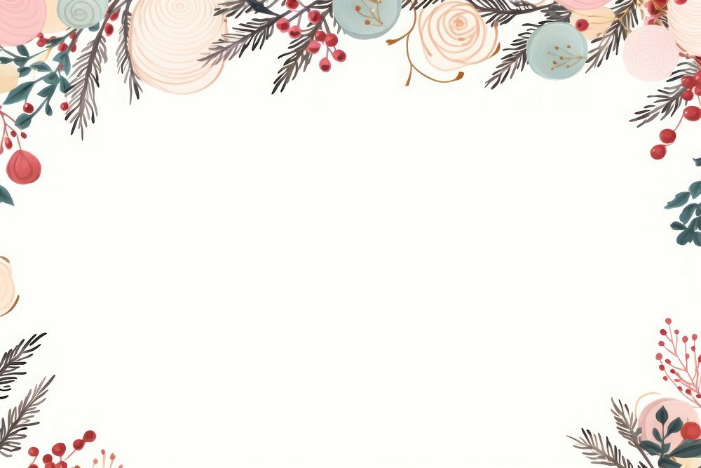 A cute christmas wreath border pattern backgrounds celebration. AI generated Image by rawpixel.