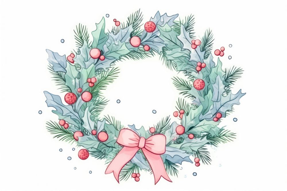A cute christmas wreath celebration decoration creativity. AI generated Image by rawpixel.