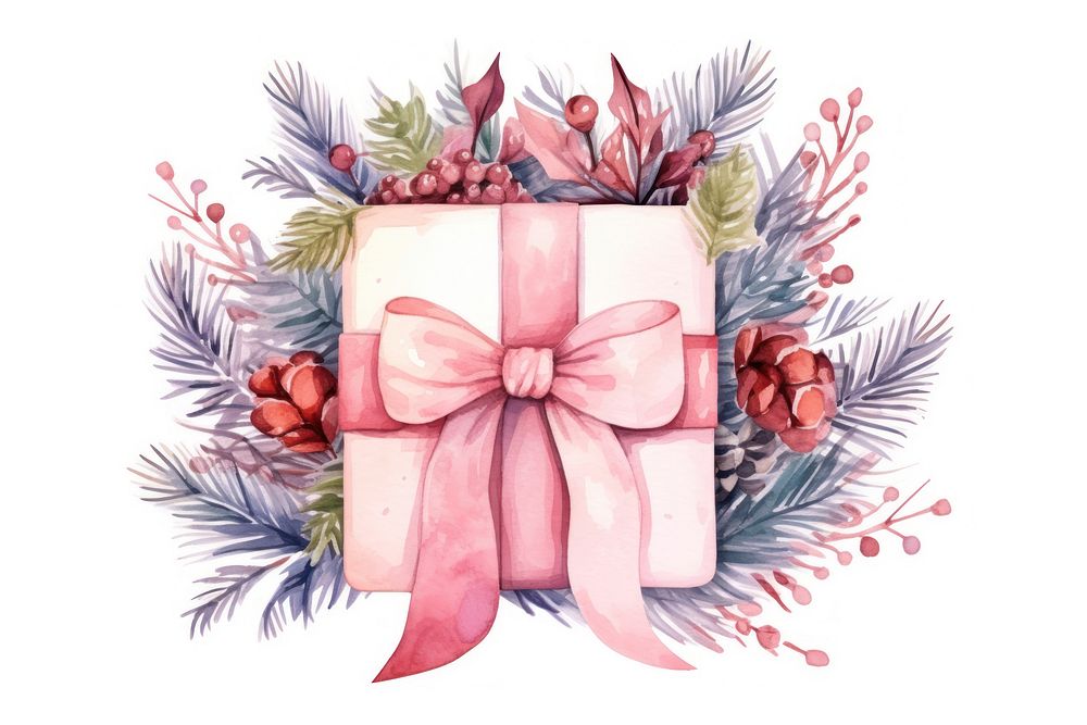 A cute christmas wreath gift flower plant. AI generated Image by rawpixel.
