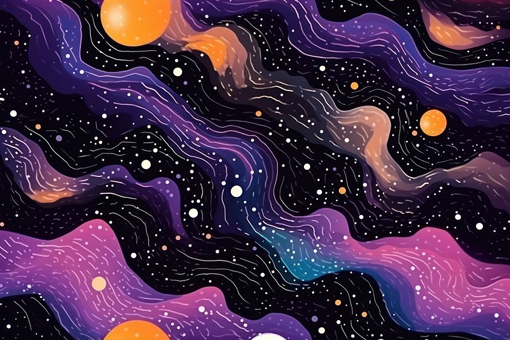 Galaxy pattern astronomy purple. AI generated Image by rawpixel.