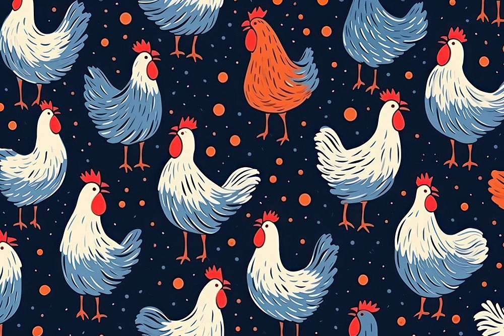 Chicken pattern poultry animal. 