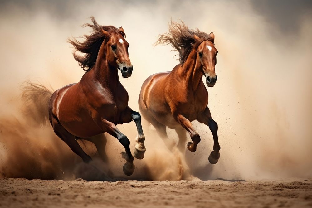 Horses stallion animal mammal. AI generated Image by rawpixel.