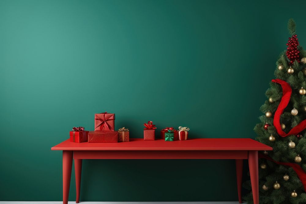 Merry Christmas christmas table plant. AI generated Image by rawpixel.