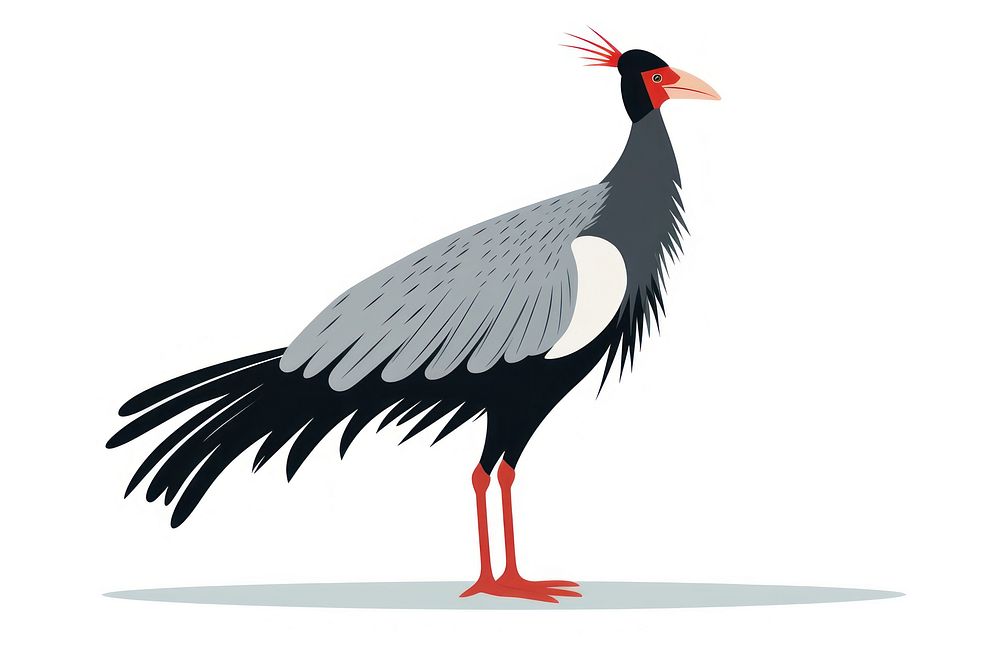 A northern screamer bird animal stork. AI generated Image by rawpixel.