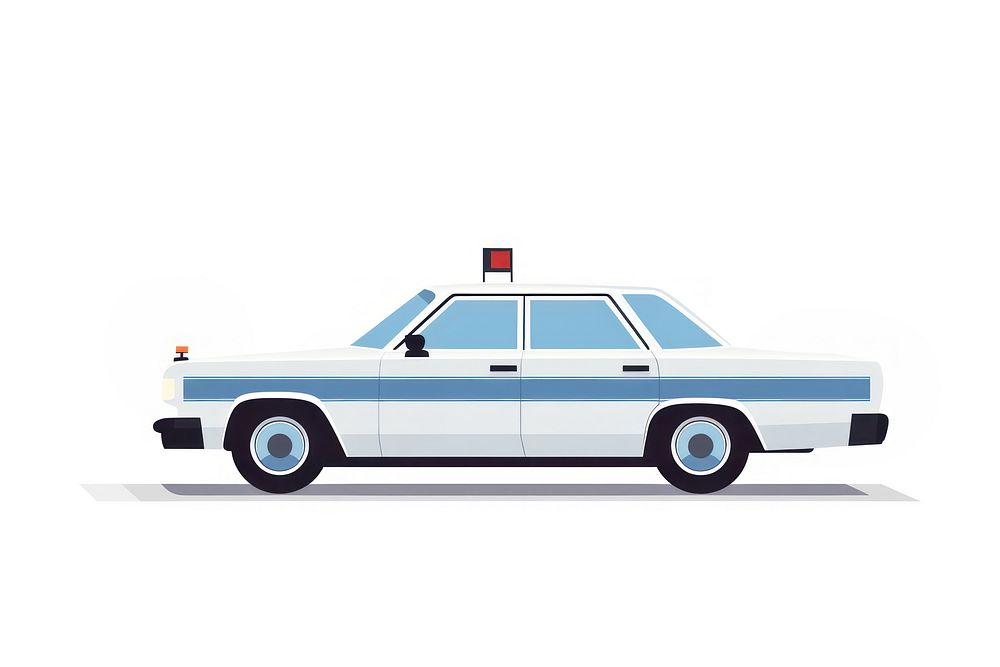 A police car vehicle white background transportation. AI generated Image by rawpixel.