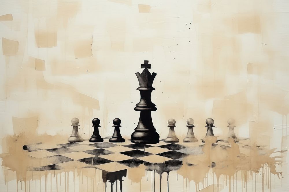 Chess game art intelligence. AI Free Photo Illustration rawpixel