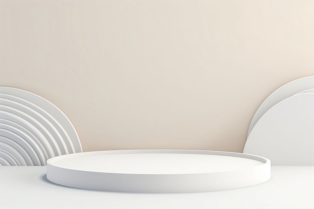 Abstract white 3d background simplicity porcelain furniture. 