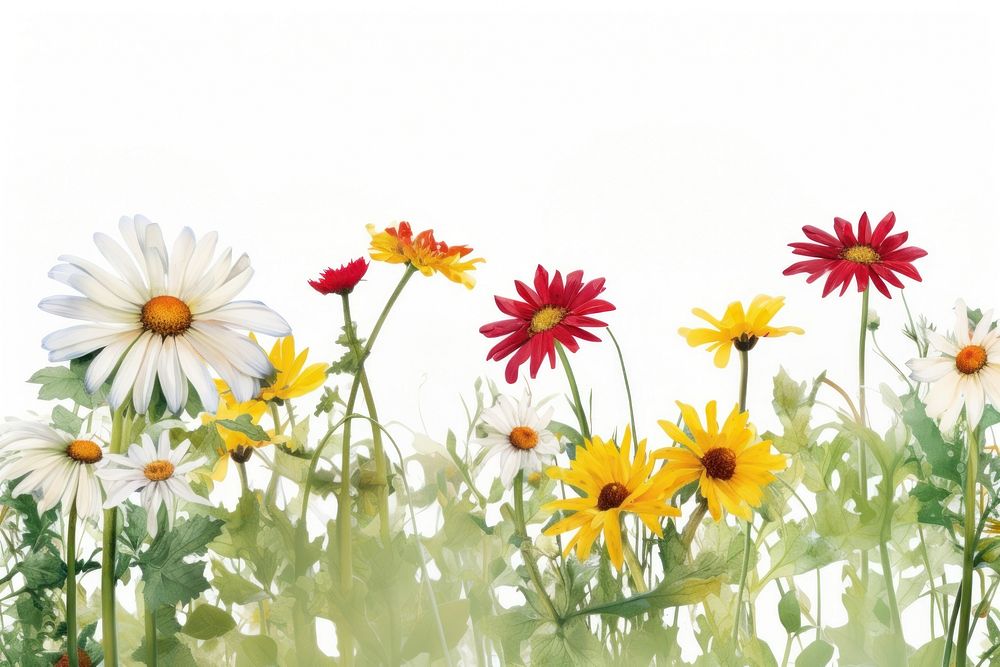 Dasies outdoors flower nature. AI generated Image by rawpixel.