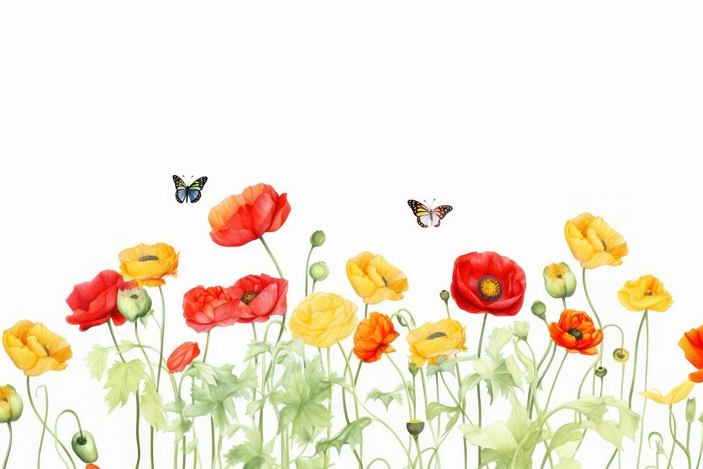 Ranunculus backgrounds flower poppy. AI generated Image by rawpixel.