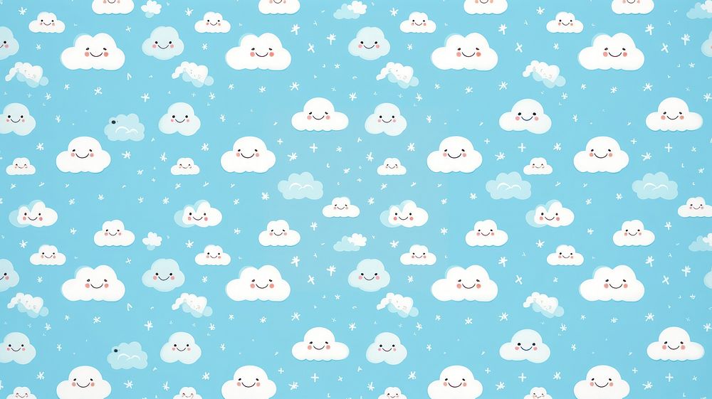 Cloud pattern backgrounds repetition. AI generated Image by rawpixel.