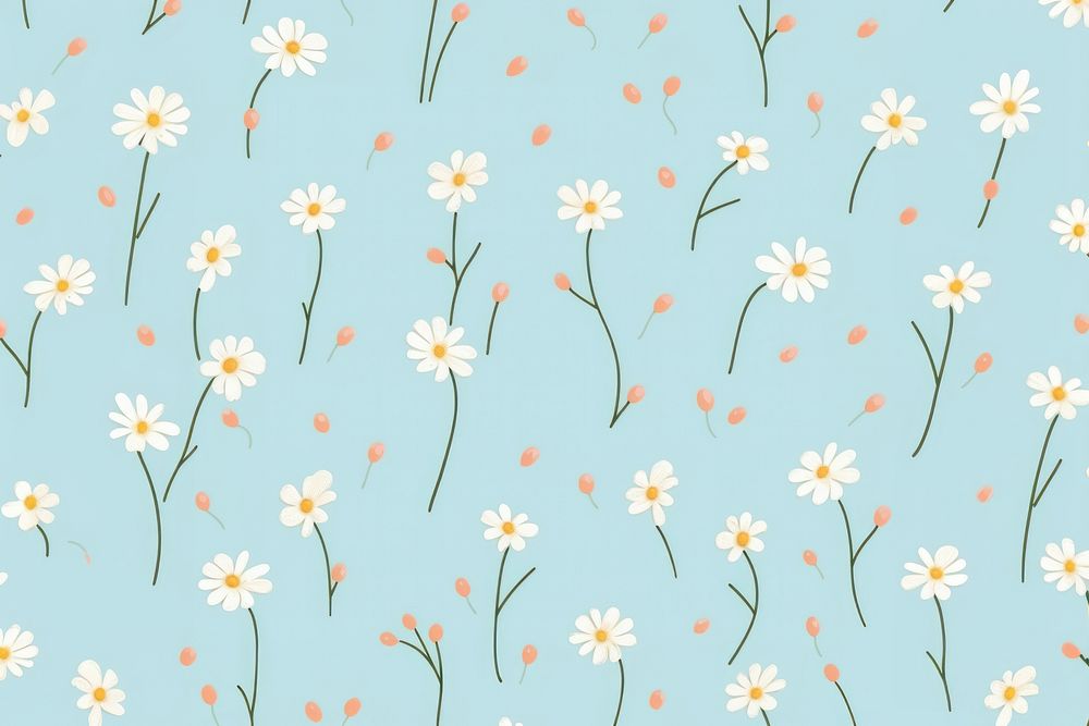 Flowers pattern plant daisy. AI generated Image by rawpixel.