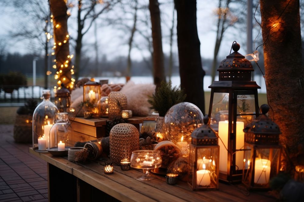 Decoration christmas lighting outdoors. AI generated Image by rawpixel.