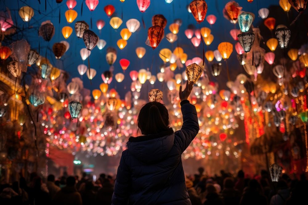 Celebration tradition festival lighting. AI generated Image by rawpixel.