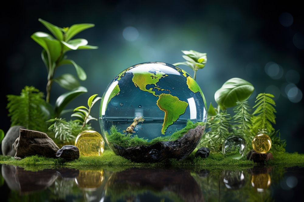 Protect our planet outdoors nature sphere. AI generated Image by rawpixel.