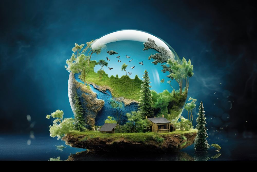 Planet outdoors nature space. AI generated Image by rawpixel.
