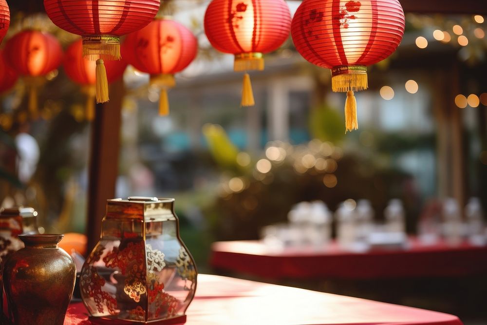 Decoration festival outdoors lantern. AI generated Image by rawpixel.