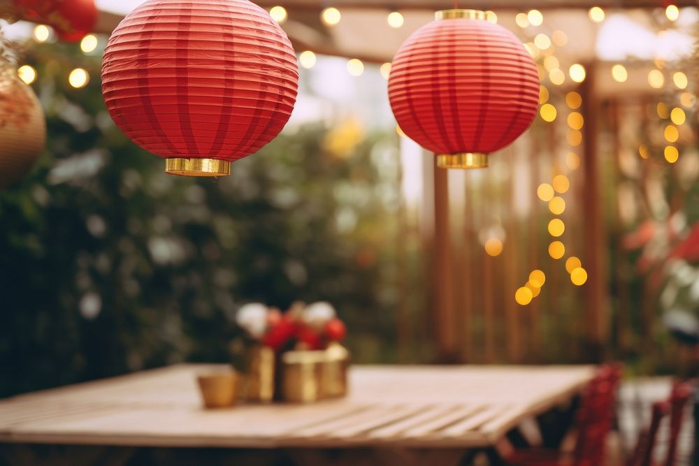 Decoration outdoors lantern party. AI generated Image by rawpixel.