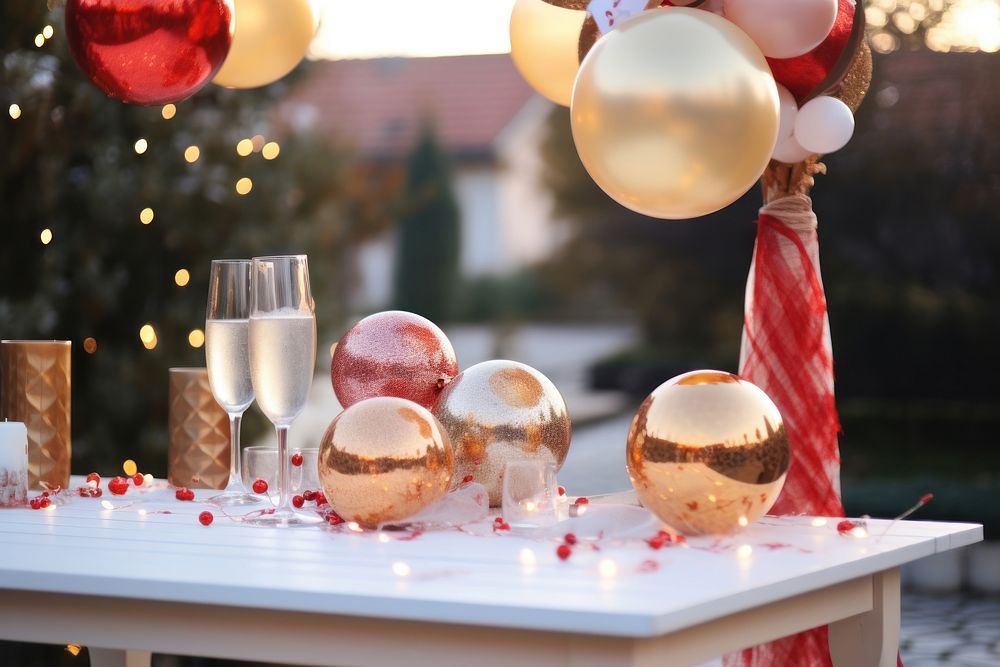 Decoration christmas outdoors party. AI generated Image by rawpixel.