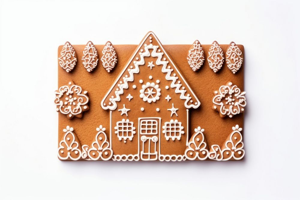 Gingerbread House gingerbread dessert cookie. AI generated Image by rawpixel.