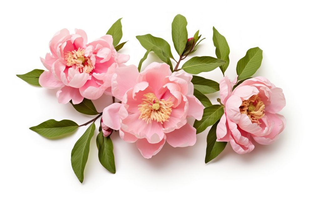Peony flowers blossom petal plant. AI generated Image by rawpixel.