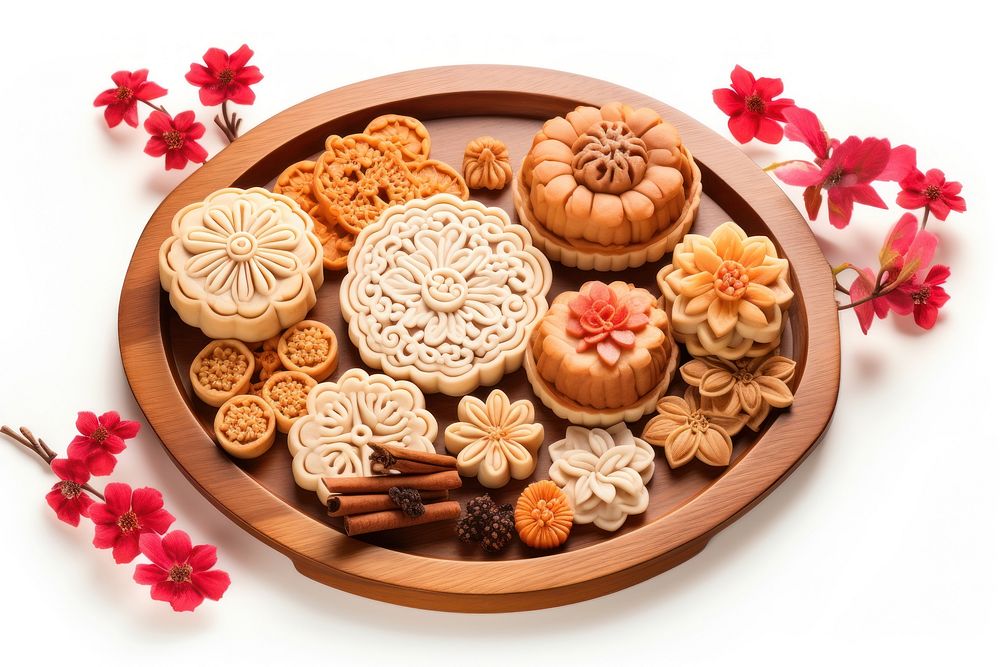 Lunar New Year pastries dessert food meal. AI generated Image by rawpixel.