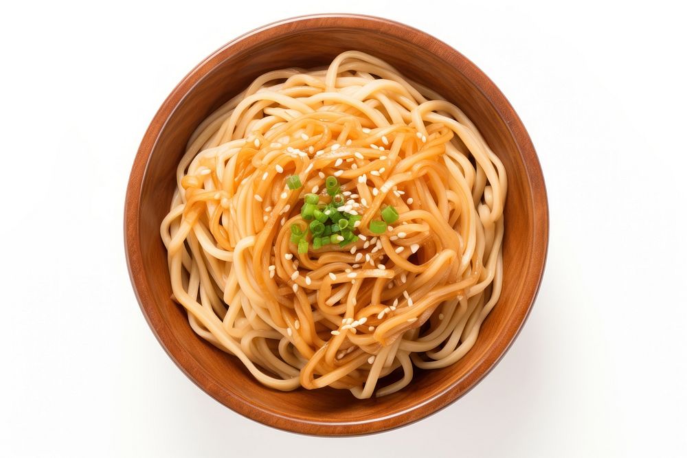 Fried longevity noodles bowl spaghetti pasta. AI generated Image by rawpixel.