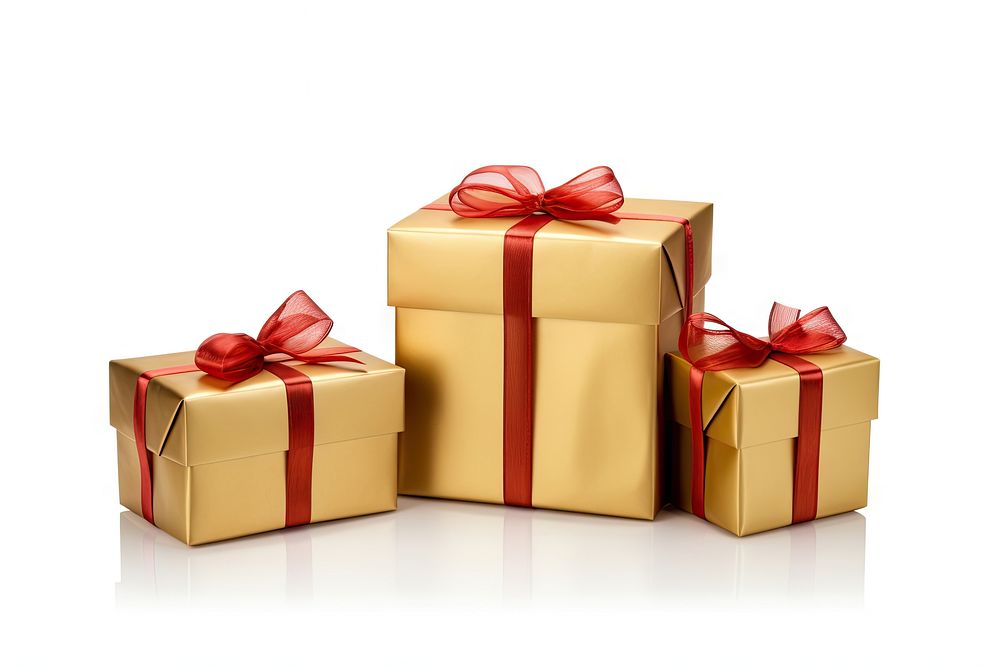 Gift box ribbon gold. AI generated Image by rawpixel.