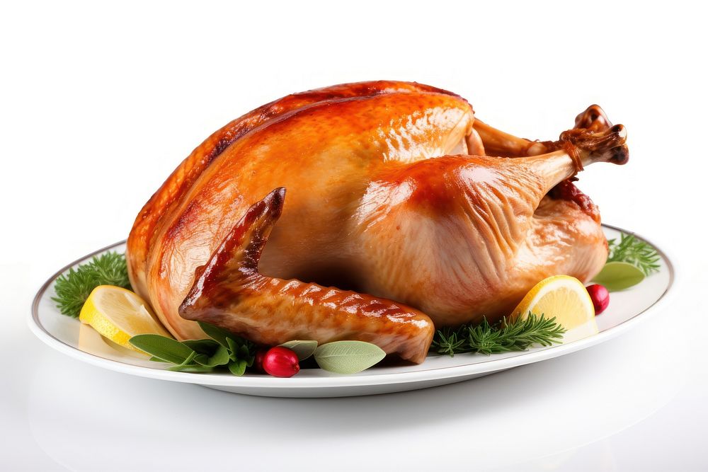 Dinner turkey plate food. AI generated Image by rawpixel.