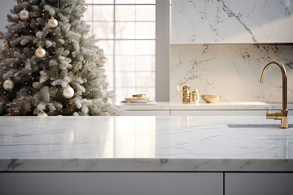 Christmas tree christmas countertop kitchen. AI generated Image by rawpixel.